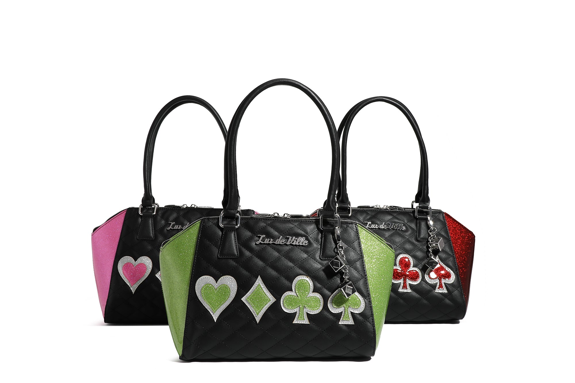 Lux de Ville, Bags, Lux De Ville Green Sparkle Getaway Bag
