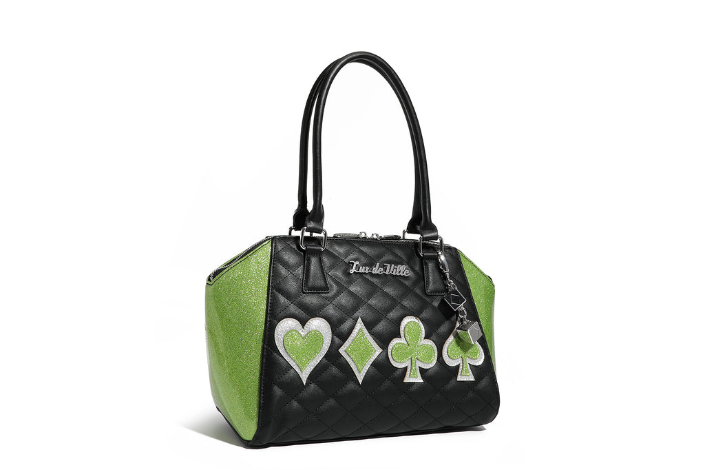 Lux de Ville Miss Lux Wallet in Lime Green Sparkle – Rockattoo