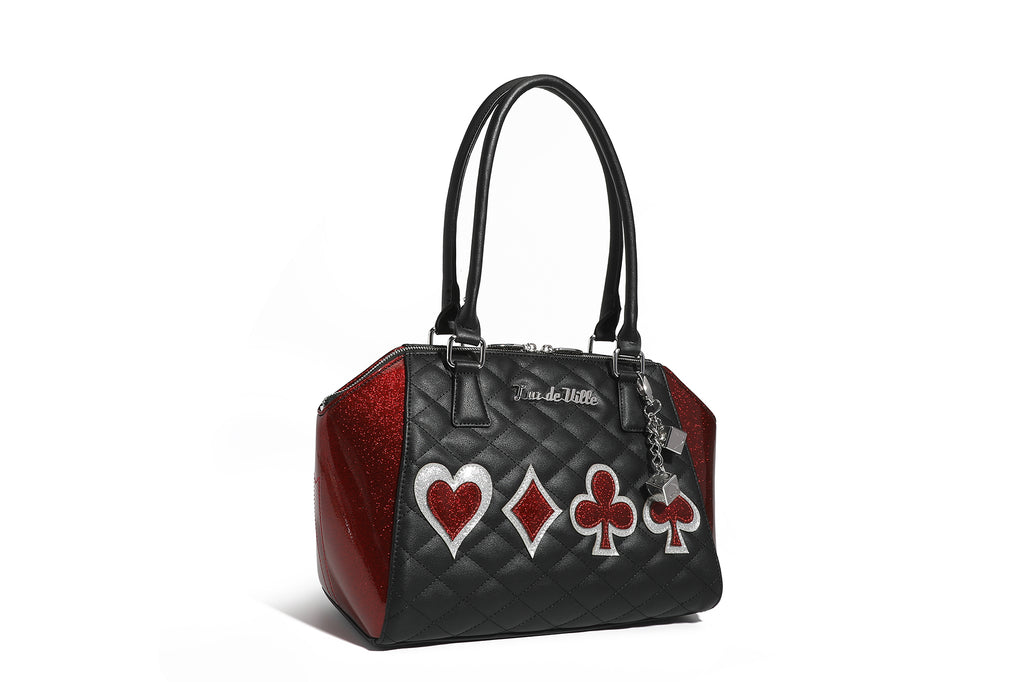 Lux de Ville Pink & Silver Shimmer Flame Sweet Heart Tote