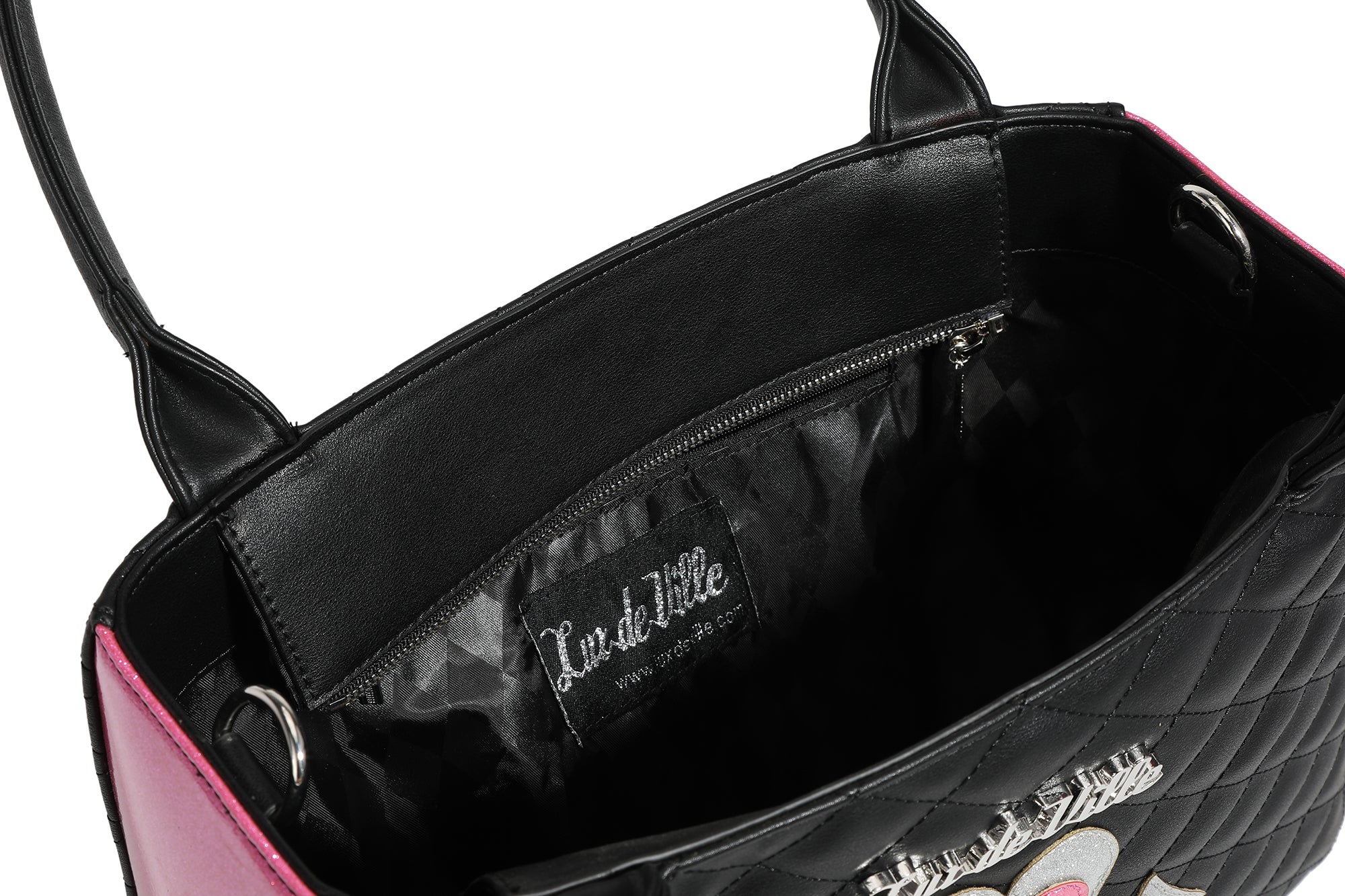 Black and Winkle Pink Sparkle Lucky Me Tote - Pre-Order 10/13 Launch