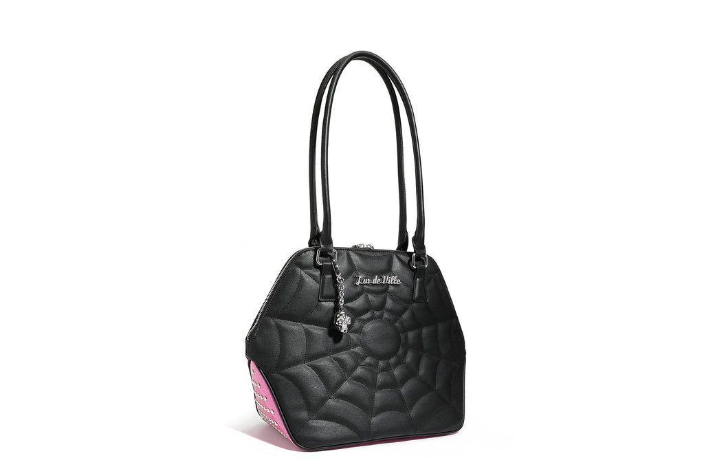 Lux de Ville, Bags, New Gorgeous Retro Red Sparkle Black Lux De Ville  Purse
