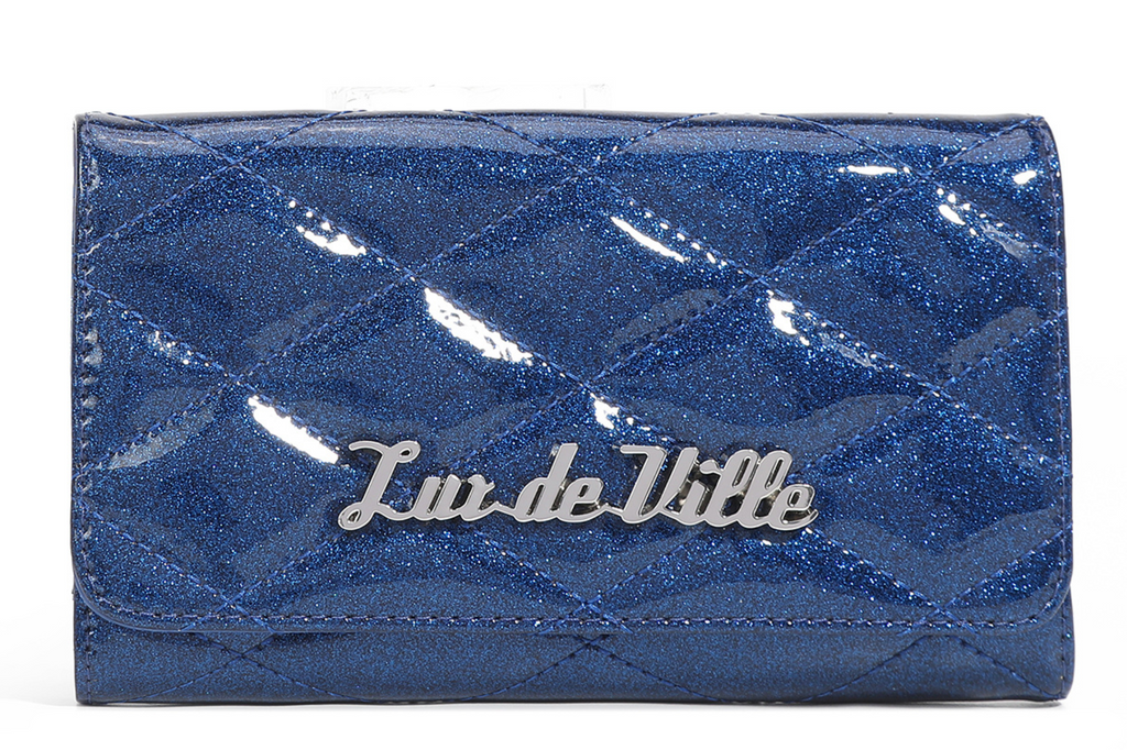 Lux De Ville Skeleton Hand Wallet Pink Bubbly Sparkle VERY Limited