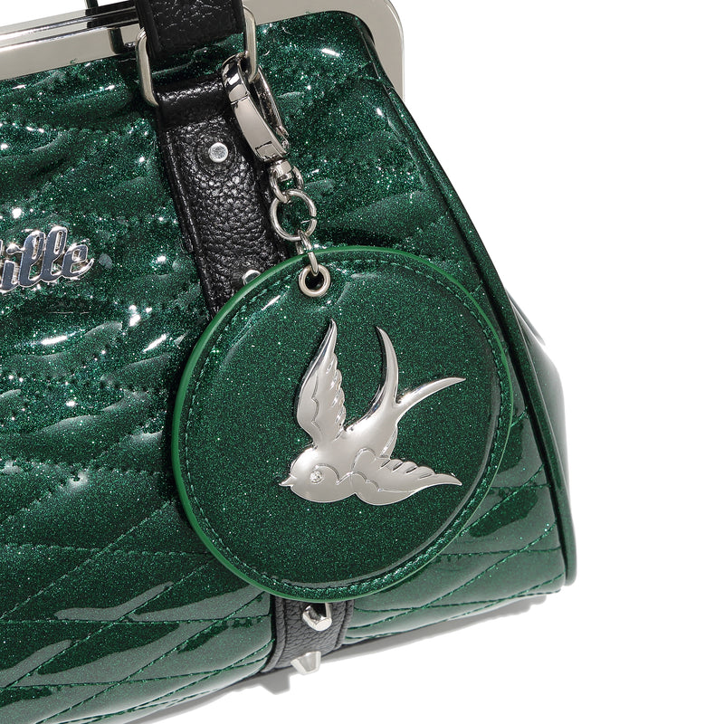 Venus Green Sparkle Love Bird Kiss Lock