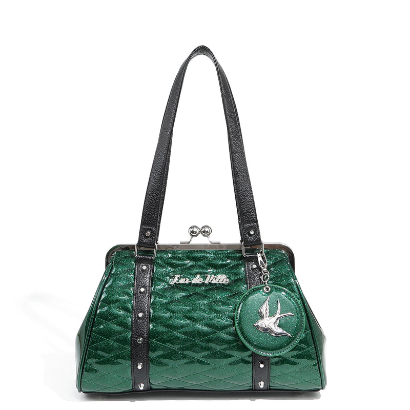 Venus Green Sparkle Love Bird Kiss Lock