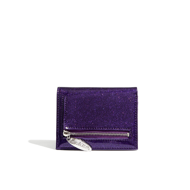 Poisonous Purple Sparkle Love Bird Mini Wallet