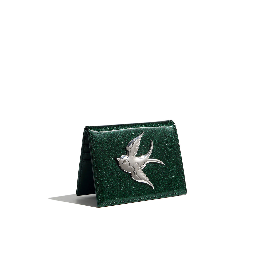 Venus Green Sparkle Love Bird Mini Wallet