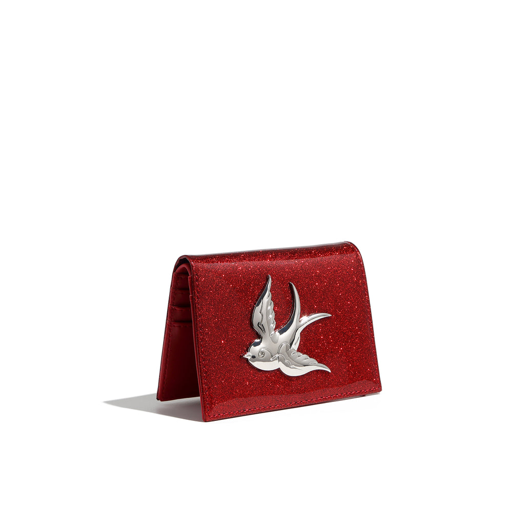 Red Rum Sparkle Love Bird Mini Wallet