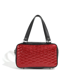 Black and Red Rum Sparkle Speedster Tote