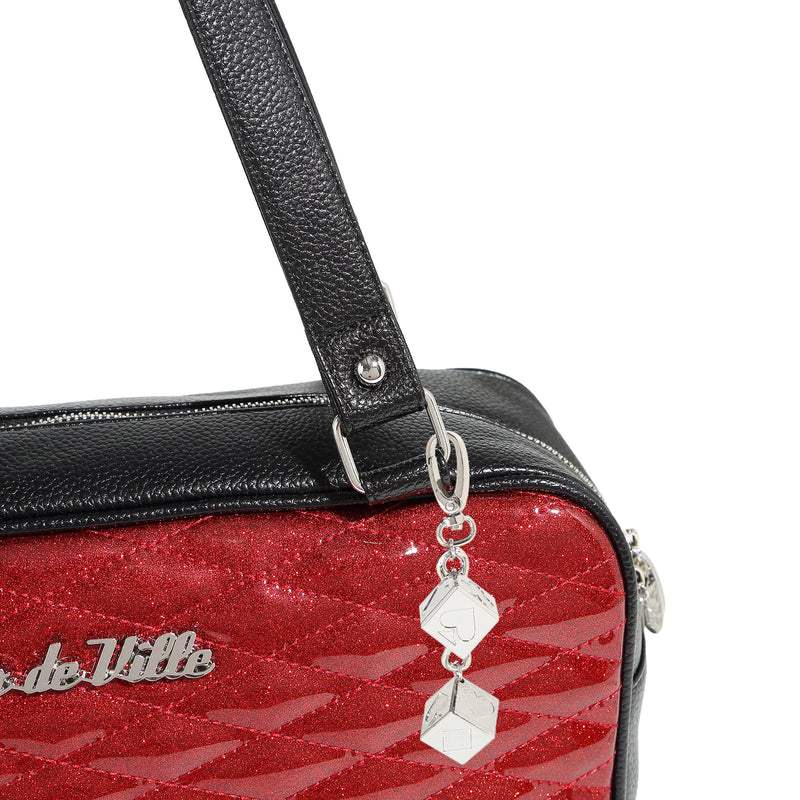 Black and Red Rum Sparkle Speedster Tote