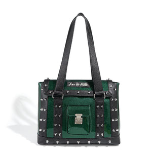 Black and Venus Green Sparkle Weekender Tote Medium