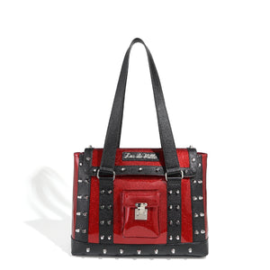 Black and Red Rum Sparkle Weekender Tote Medium